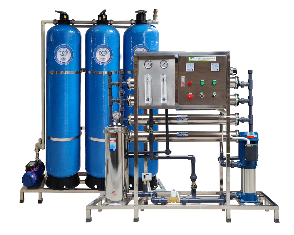 Hệ thống lọc nước tinh khiết RO công nghệp 1000l/h - VAN CƠ