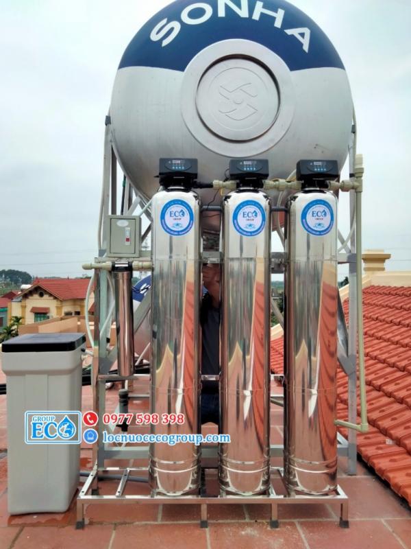 Hệ thống lọc nước ES300I - XẢ TỰ ĐỘNG (Lọc kim loại - Carbon - Làm mềm, lọc canxi)