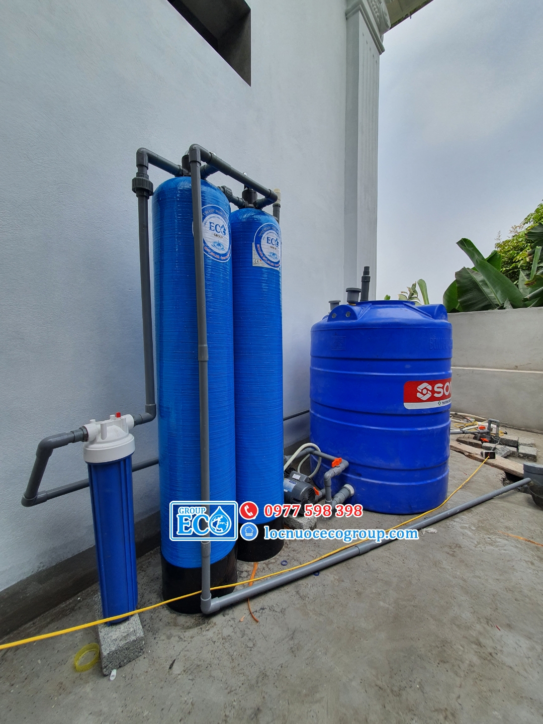 Lắp đặt hệ thống lọc nước giếng khoan ECO - GK02 tại Thọ Sơn, Mỹ Đức, Hà Nội