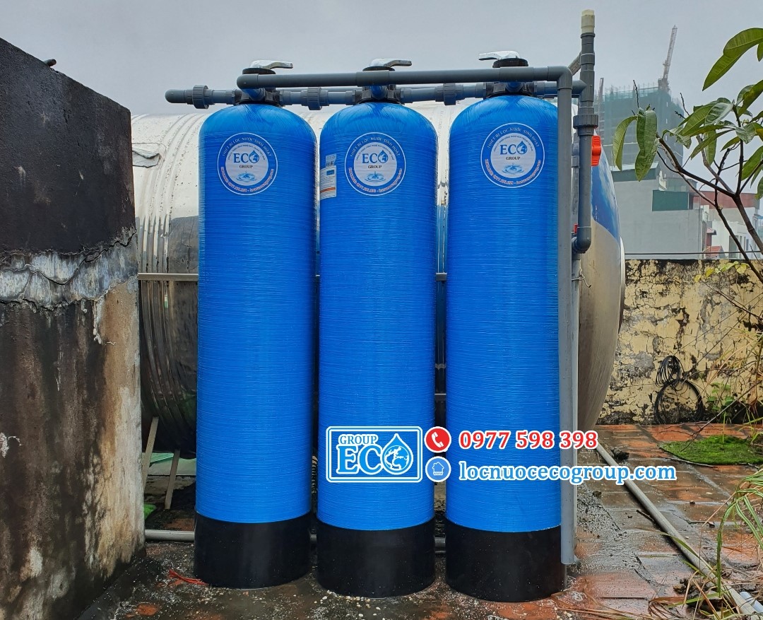 Lắp đặt hệ thống lọc nước giếng khoan ECO - E03 công suất 5000lit/ngày Tại Đền Lừ, Hà Nội